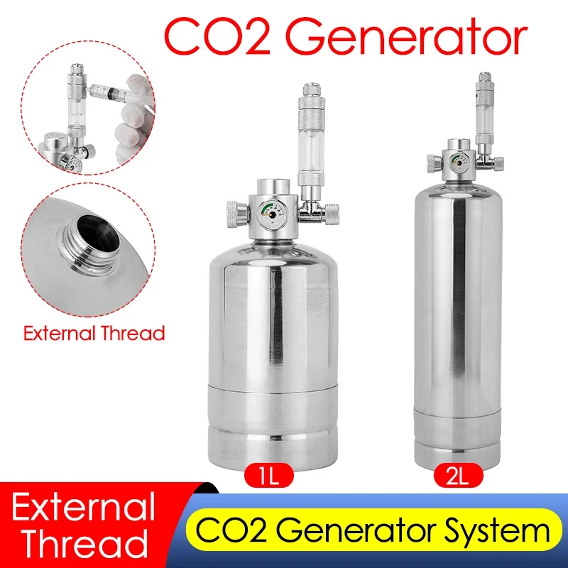 Planted Aquarium Co2 Kit - Kit sistem penghasil CO2 akuarium 1L/2L,