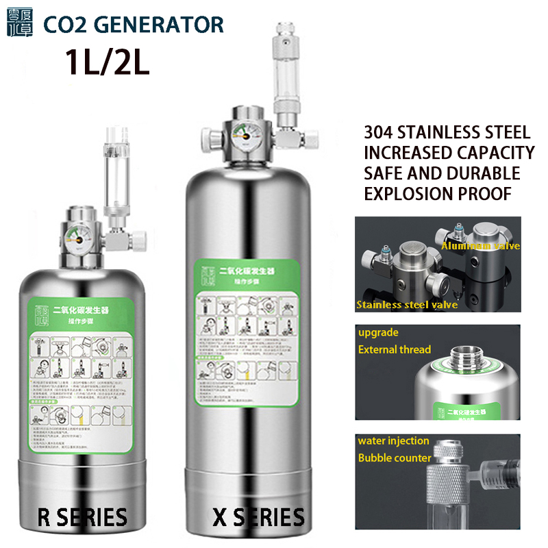 Planted Aquarium Co2 Kit - Sistem Kit Generator CO2 Akuarium ZRDR,